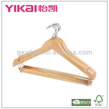 Wooden Suit Hanger with round bar